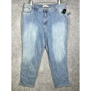 Venezia Rigid‎ Easy Fit Jeans Womens Size 24 Tall Blue Denim Distressed Pockets